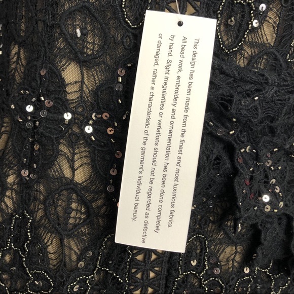 New Aidan Mattox Black 3/4 Sleeve Cocktail Dress 4 - Picture 10 of 15